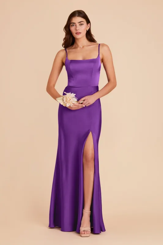 Mai Matte Satin Dress - Amethyst sold by Birdy Grey