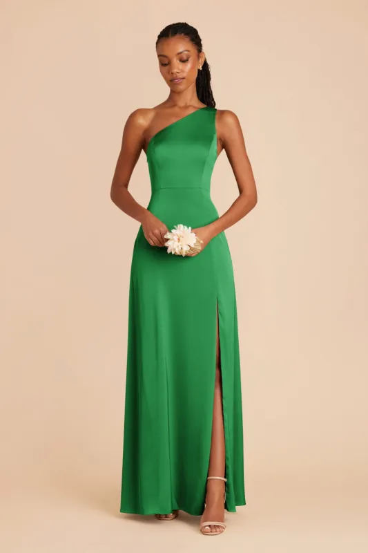Kira Matte Satin Dress - Kelly Green sold by Birdy Grey