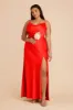 Lisa Long Matte Satin Dress - Lipstick Red sold by Birdy Grey