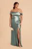 Mia Shiny Satin Convertible Dress - Sea Glass sold by Birdy Grey