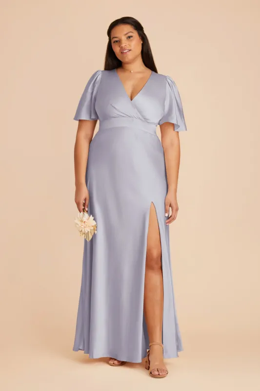 Marni Matte Satin Dress - Periwinkle Blue sold by Birdy Grey