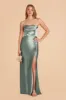 Mia Shiny Satin Convertible Dress - Sea Glass sold by Birdy Grey