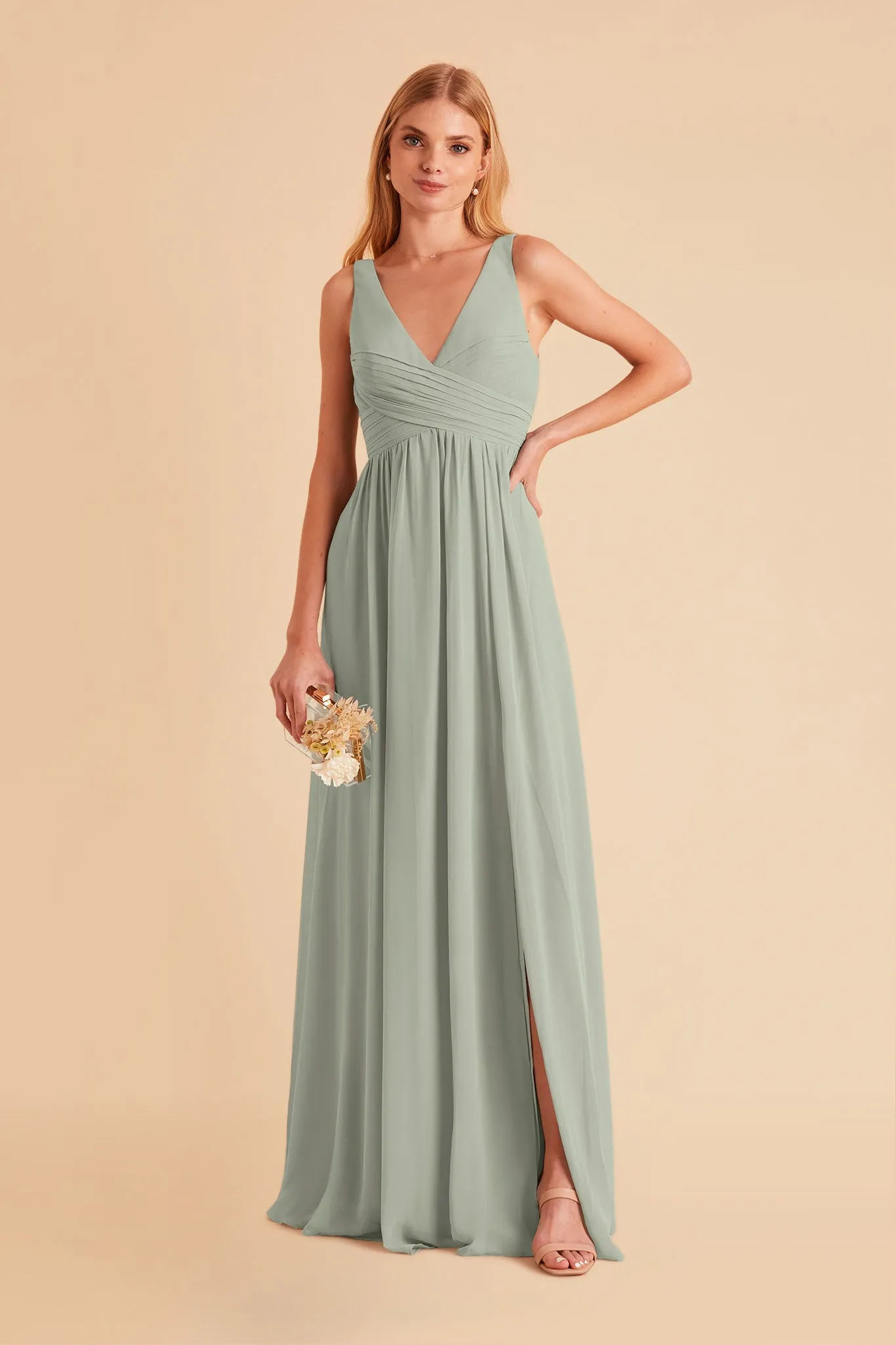 Laurie Empire Dress - Sage sold by Birdy Grey product image thumbnail 5