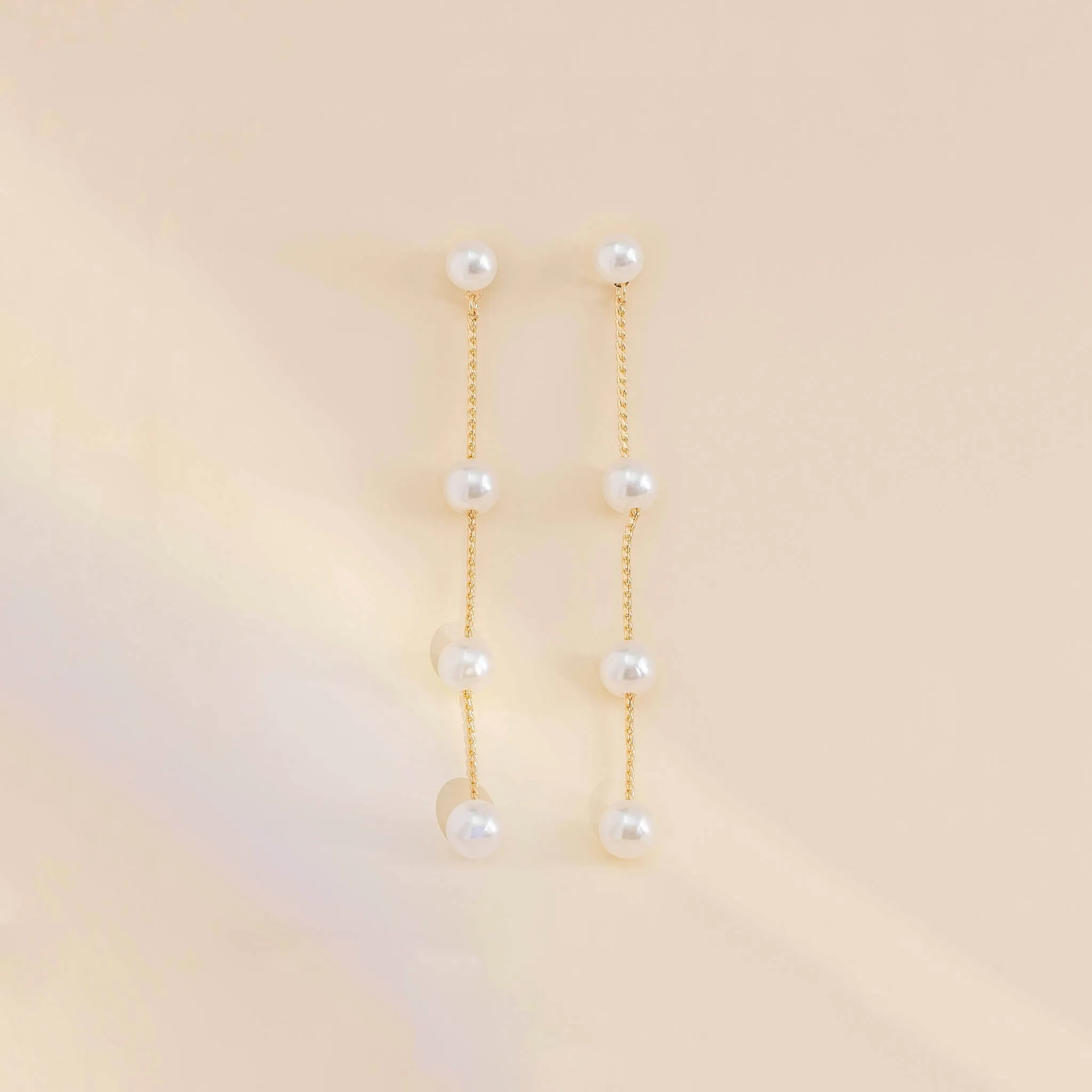 Cooper Pearl Drop Earrings - Long sold by Birdy Grey product image thumbnail 5