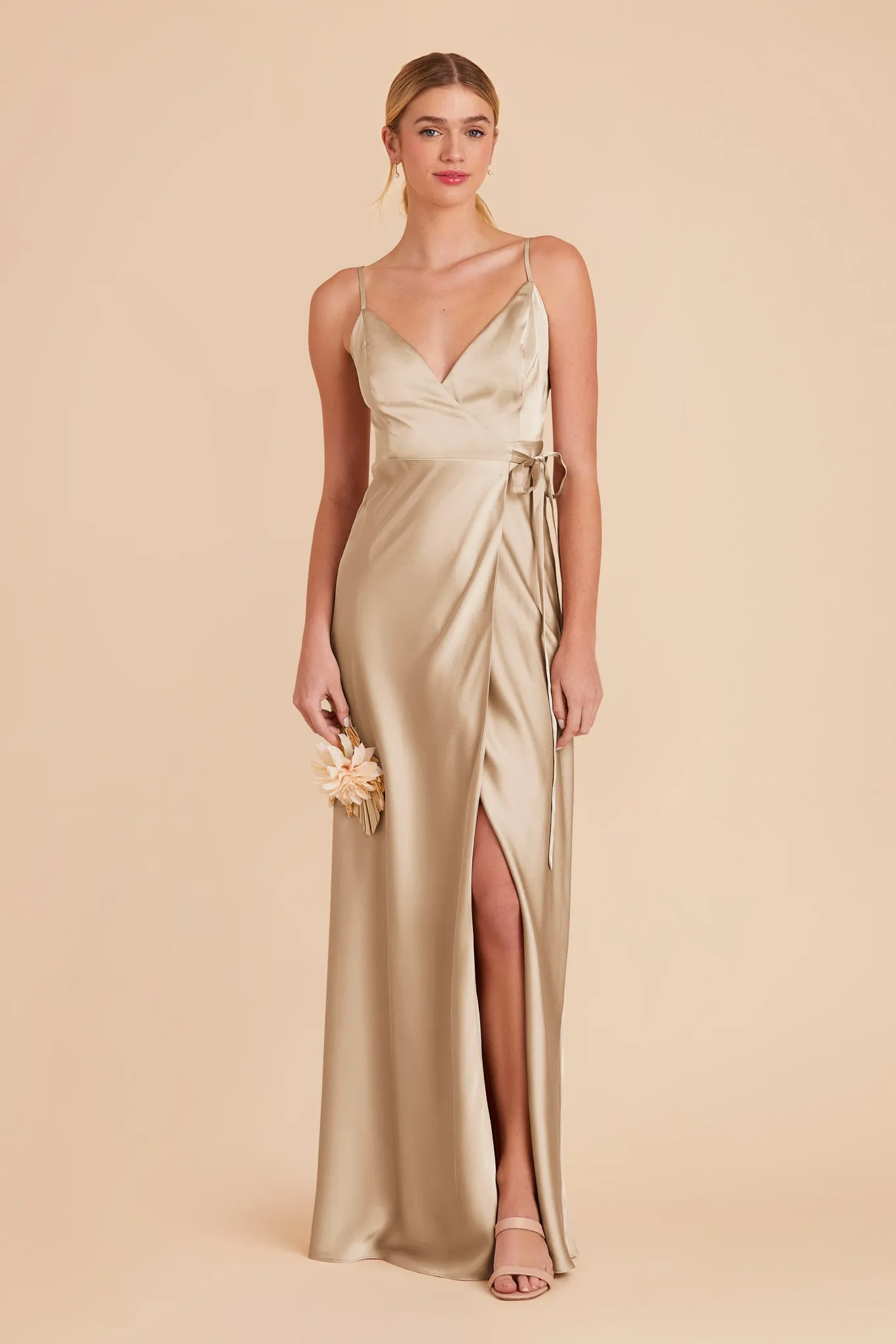Cindy Matte Satin Dress - Gold sold by Birdy Grey product image thumbnail 3