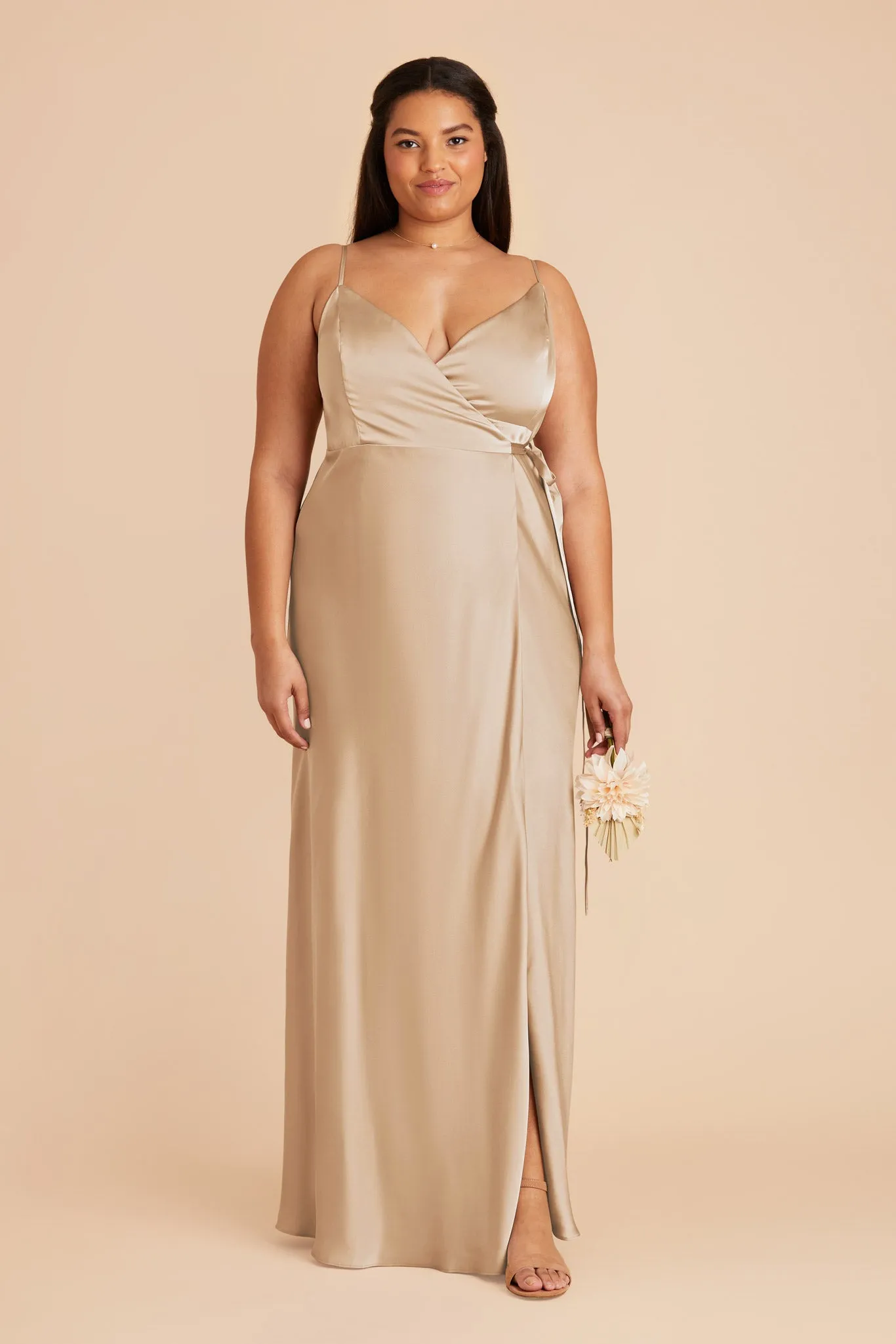 Cindy Matte Satin Dress - Gold sold by Birdy Grey product image thumbnail 2