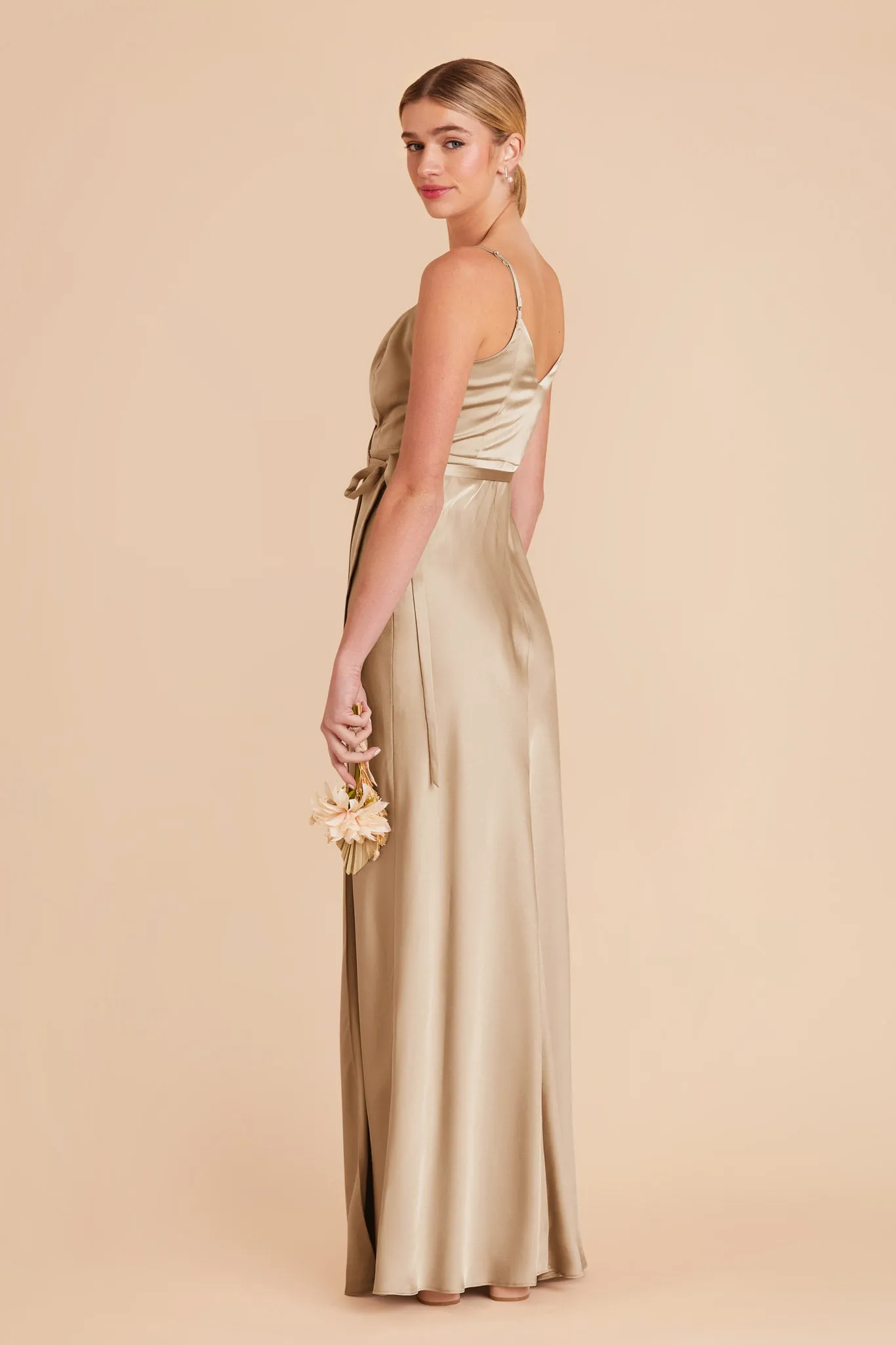Cindy Matte Satin Dress - Gold sold by Birdy Grey product image thumbnail 4