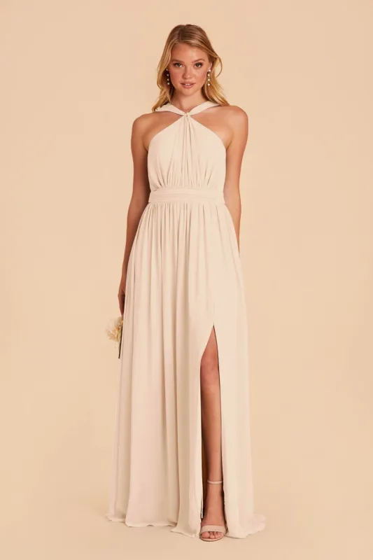 Kiko Chiffon Dress - Champagne sold by Birdy Grey