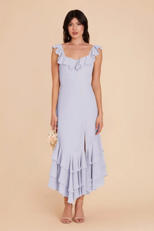 Ginny Chiffon Dress - Periwinkle Blue sold by Birdy Grey