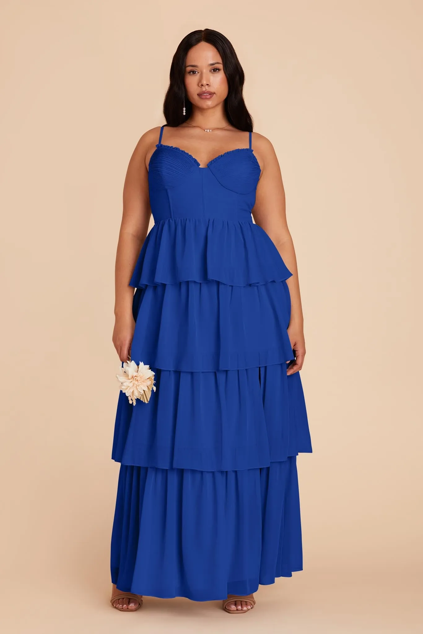 Lola Chiffon Dress - Cobalt Blue sold by Birdy Grey product image thumbnail 2