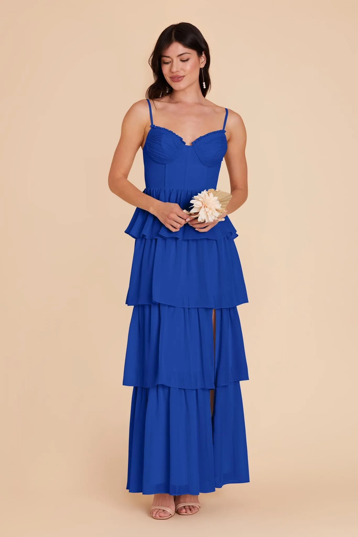 Lola Chiffon Dress - Cobalt Blue sold by Birdy Grey product image thumbnail 3