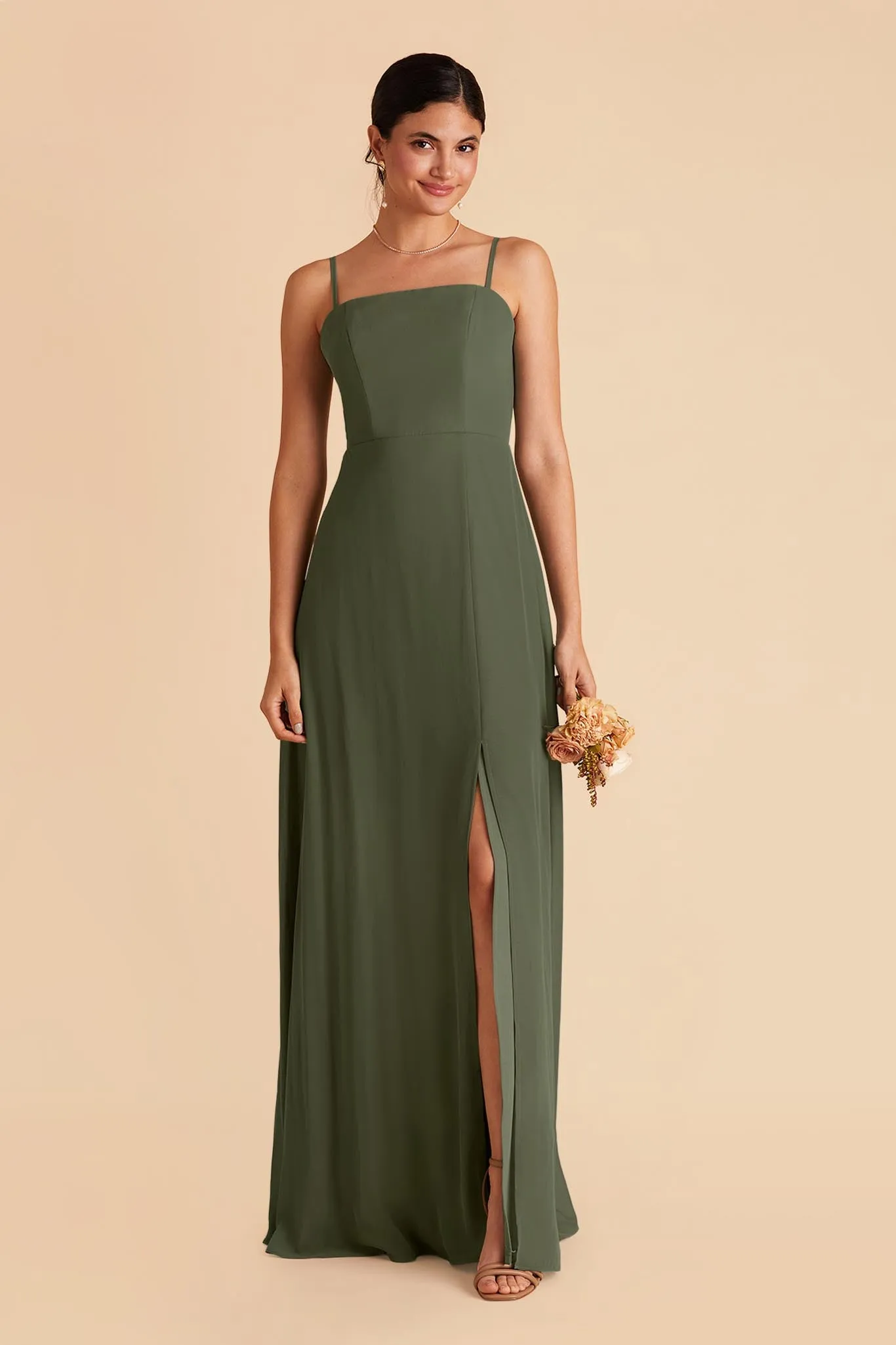 Chris Convertible Chiffon Dress - Olive sold by Birdy Grey product image thumbnail 3