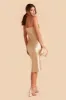 Lisa Shiny Satin Midi Dress - Gold sold by Birdy Grey