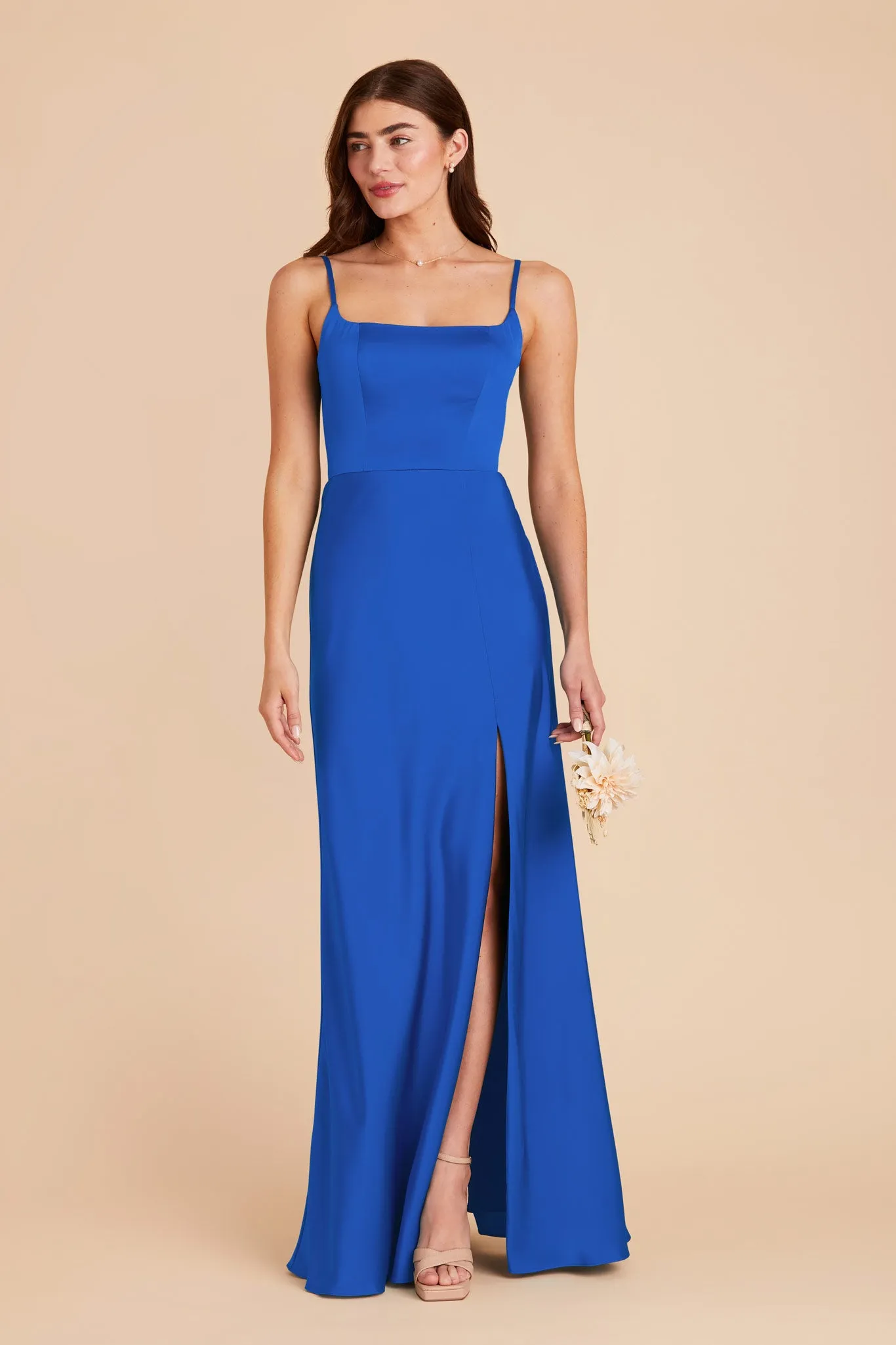 Mai Matte Satin Dress - Cobalt Blue sold by Birdy Grey product image thumbnail 3