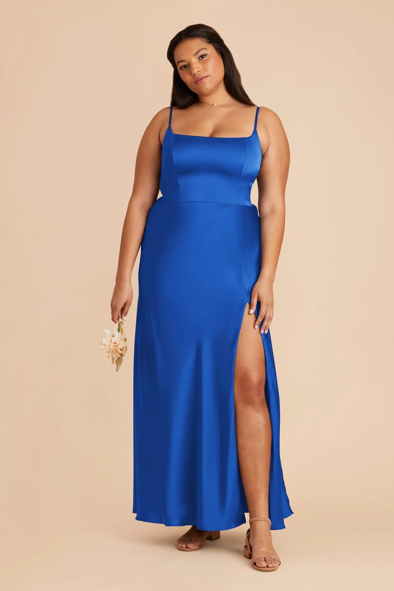Mai Matte Satin Dress - Cobalt Blue sold by Birdy Grey product image thumbnail 2