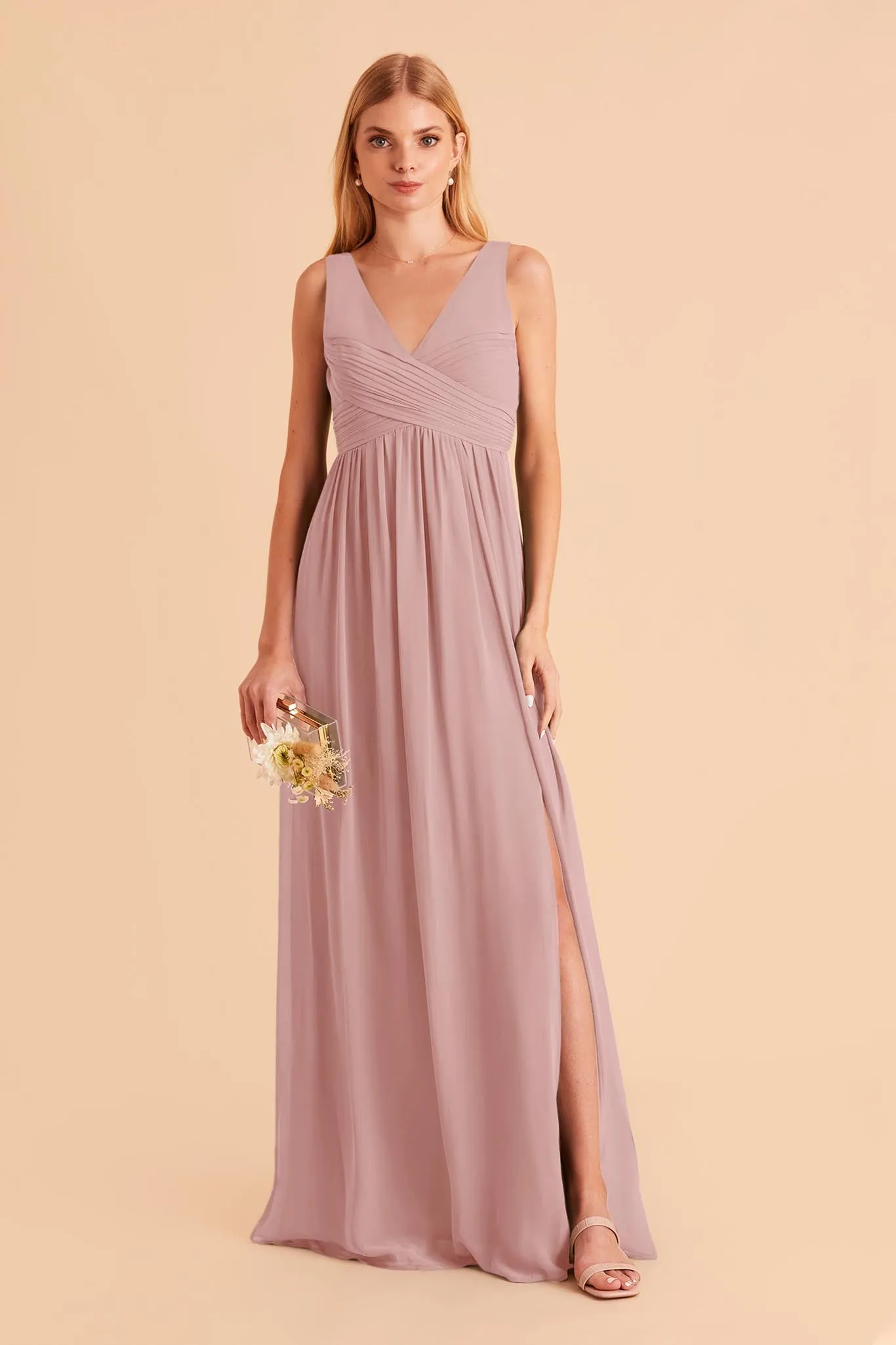 Laurie Empire Dress - English Rose sold by Birdy Grey product image thumbnail 3