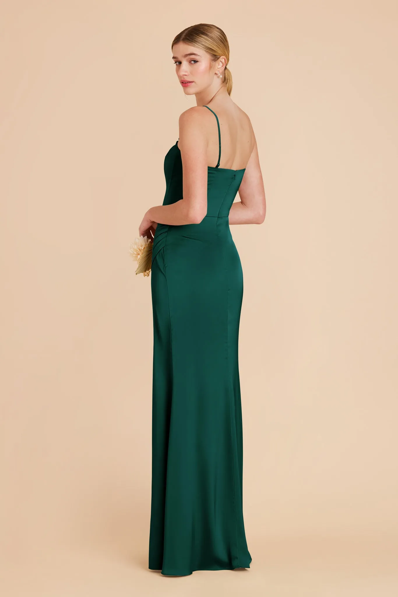 Anne Matte Satin Dress - Emerald sold by Birdy Grey product image thumbnail 5