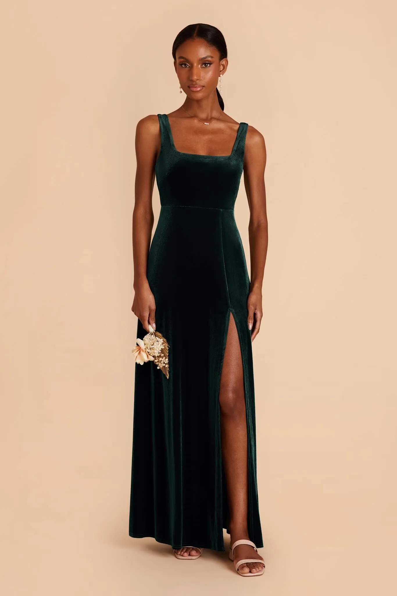 Alex Velvet Dress - Emerald sold by Birdy Grey product image thumbnail 3