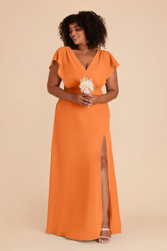 Violet Chiffon Dress - Apricot sold by Birdy Grey