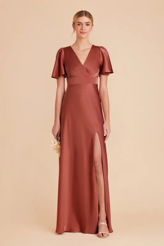 Marni Matte Satin Dress - Spice sold by Birdy Grey