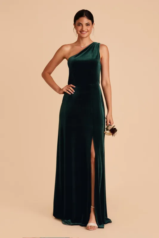 Kira Velvet Dress - Emerald sold by Birdy Grey