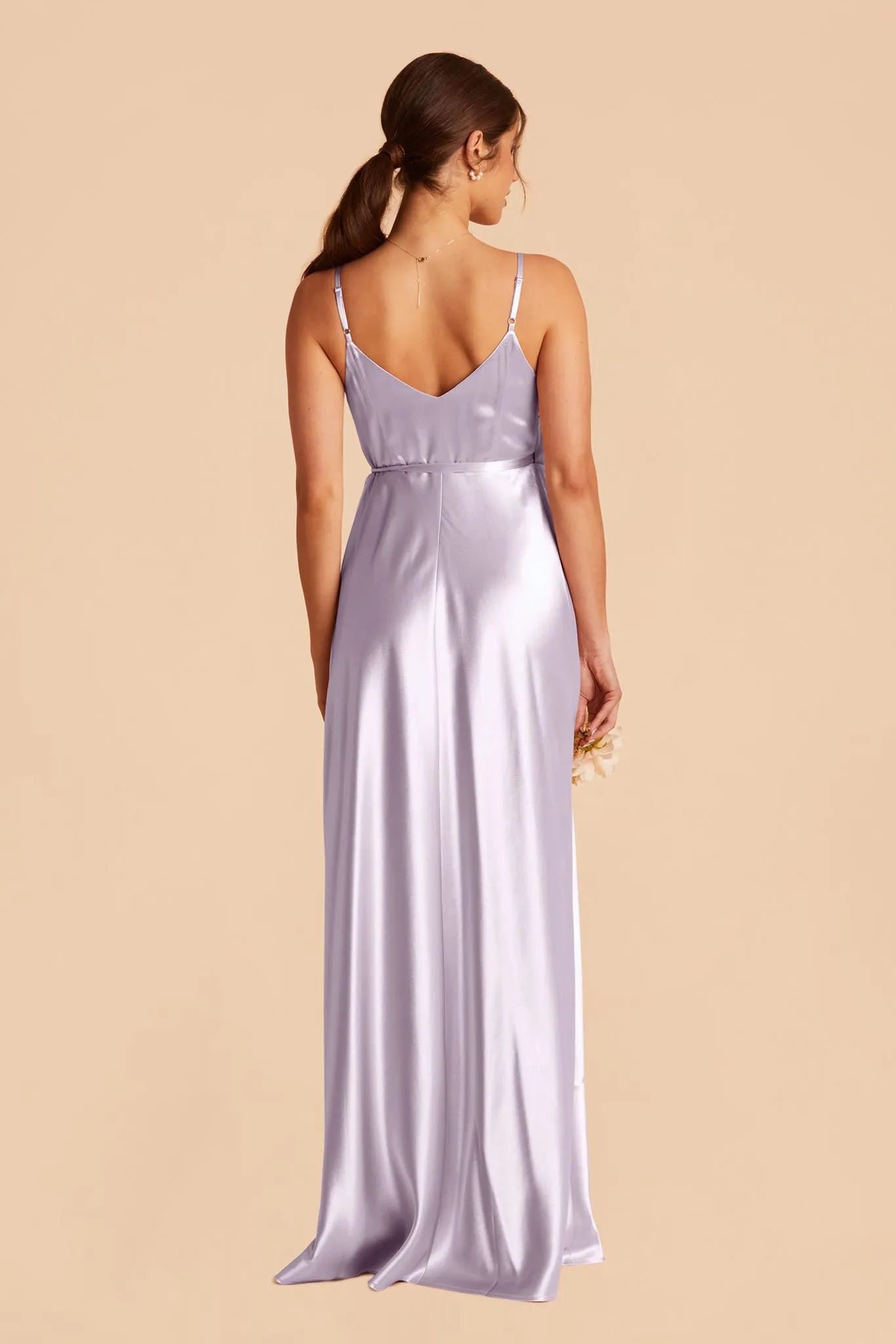 Cindy Shiny Satin Dress - Dusty Lilac sold by Birdy Grey product image thumbnail 5