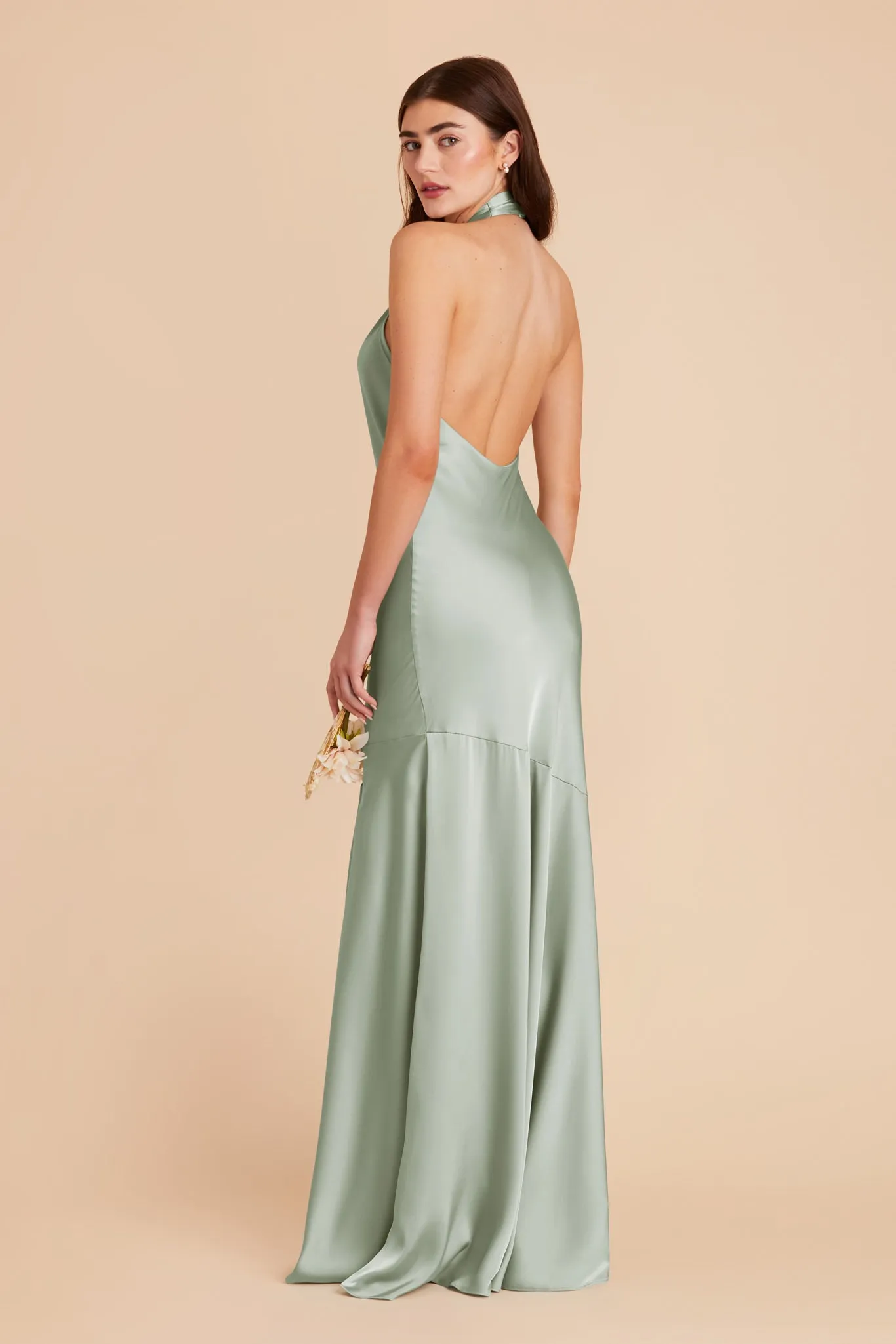 Stephanie Matte Satin Dress - Sage sold by Birdy Grey product image thumbnail 4