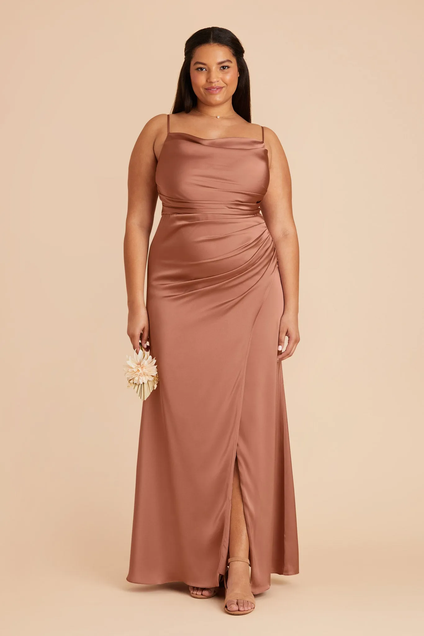 Lydia Matte Satin Dress - Desert Rose sold by Birdy Grey product image thumbnail 2