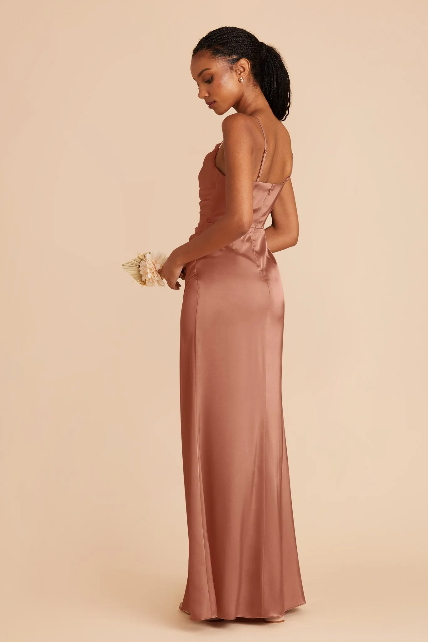 Lydia Matte Satin Dress - Desert Rose sold by Birdy Grey product image thumbnail 5