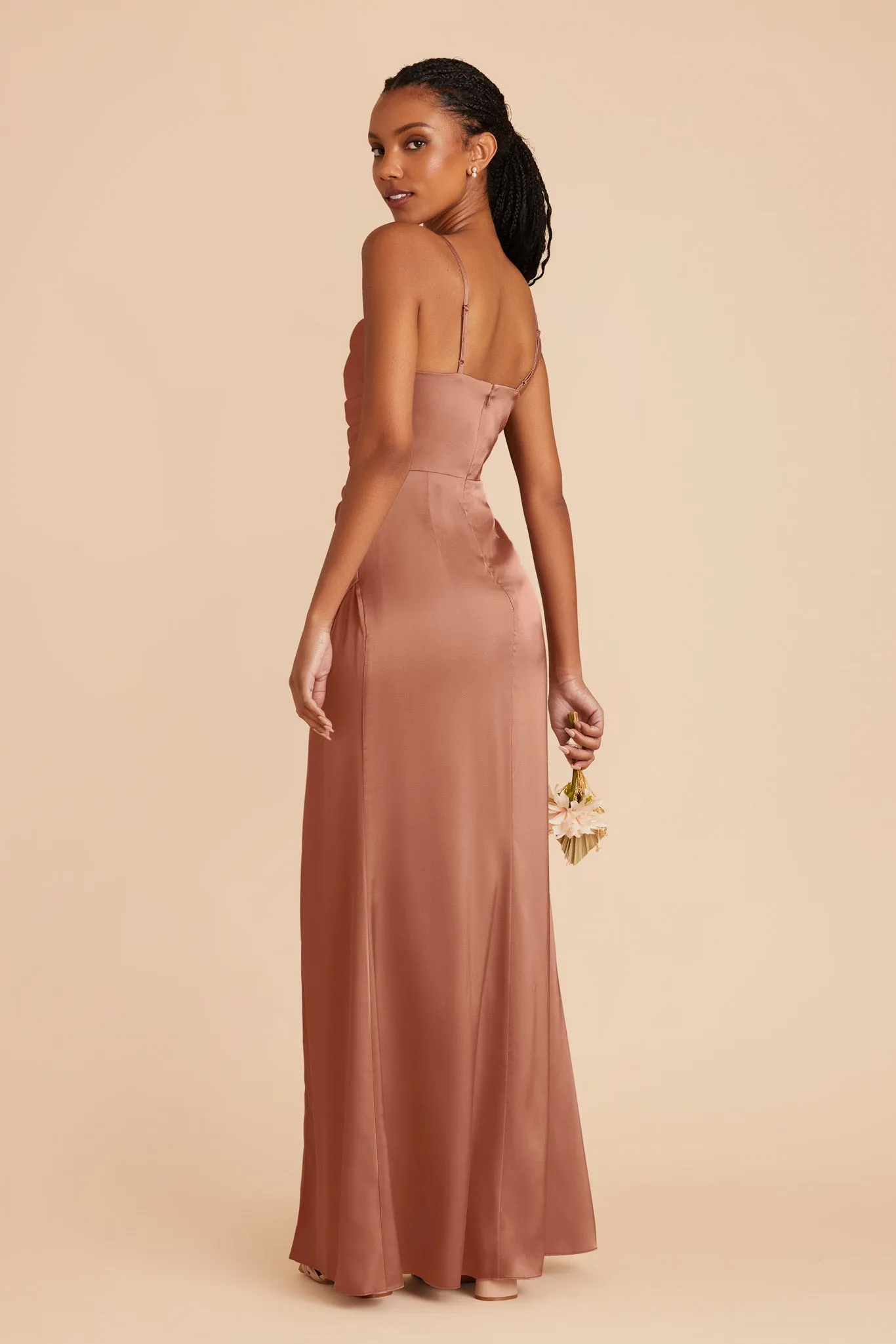 Lydia Matte Satin Dress - Desert Rose sold by Birdy Grey product image thumbnail 4