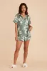Jonny Satin Floral Pajama Set - Eucalyptus Whimsical Blooms sold by Birdy Grey
