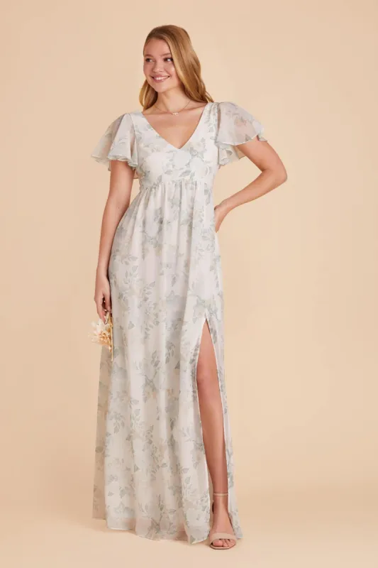 Hannah Empire Dress - Sage Spring Garden sold by Birdy Grey
