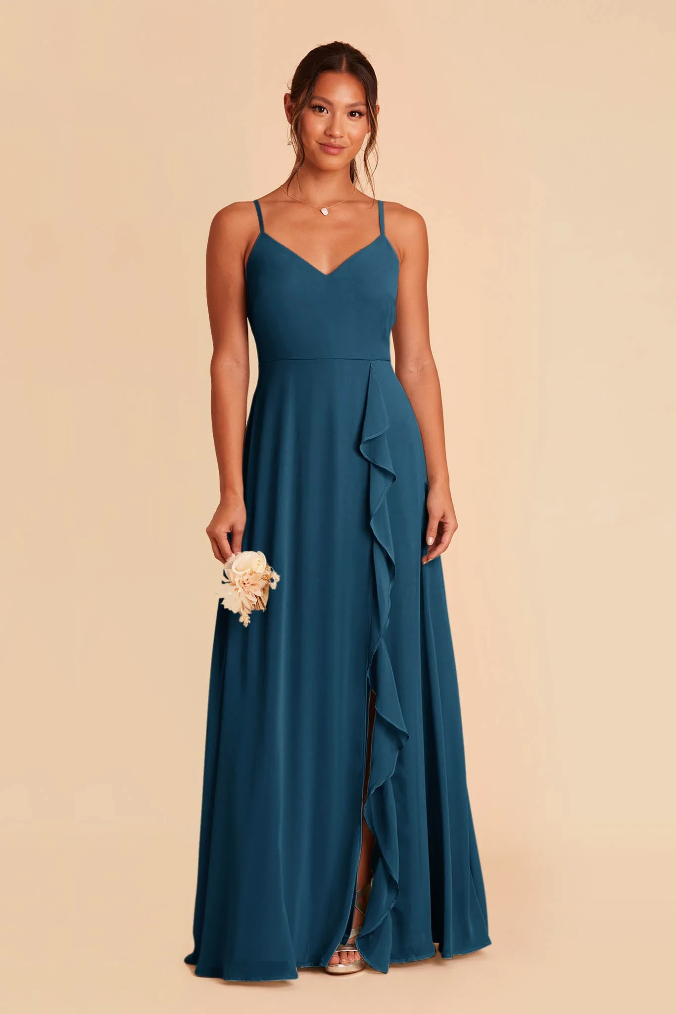 Theresa Chiffon Dress - Ocean Blue sold by Birdy Grey