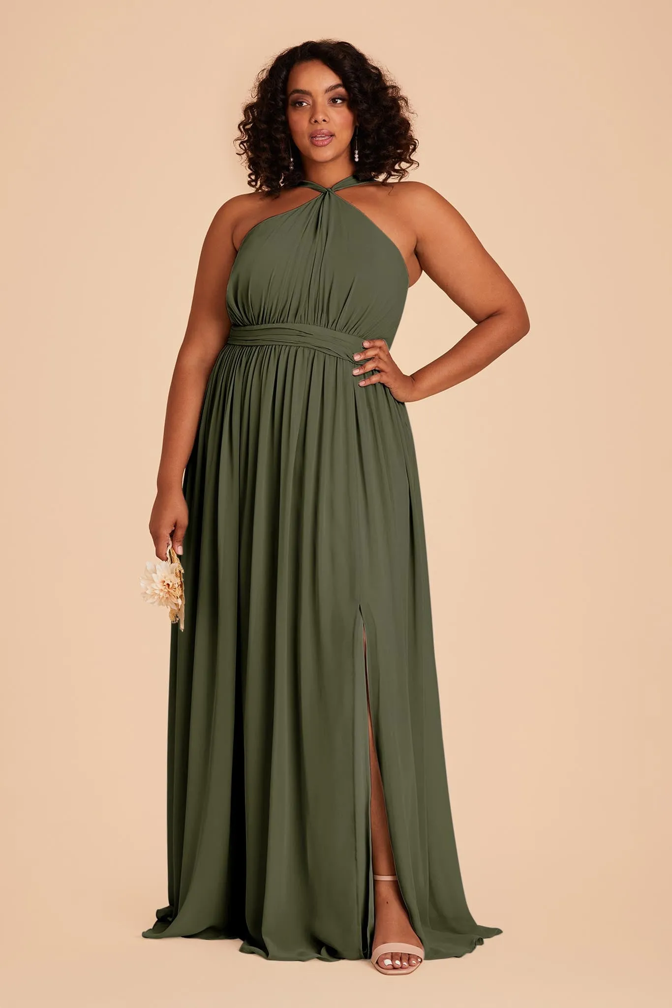 Kiko Chiffon Dress - Olive sold by Birdy Grey product image thumbnail 2