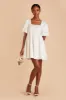 Balloon Sleeve Mini Dress - White sold by Birdy Grey