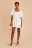Balloon Sleeve Mini Dress - White sold by Birdy Grey