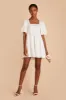 Balloon Sleeve Mini Dress - White sold by Birdy Grey