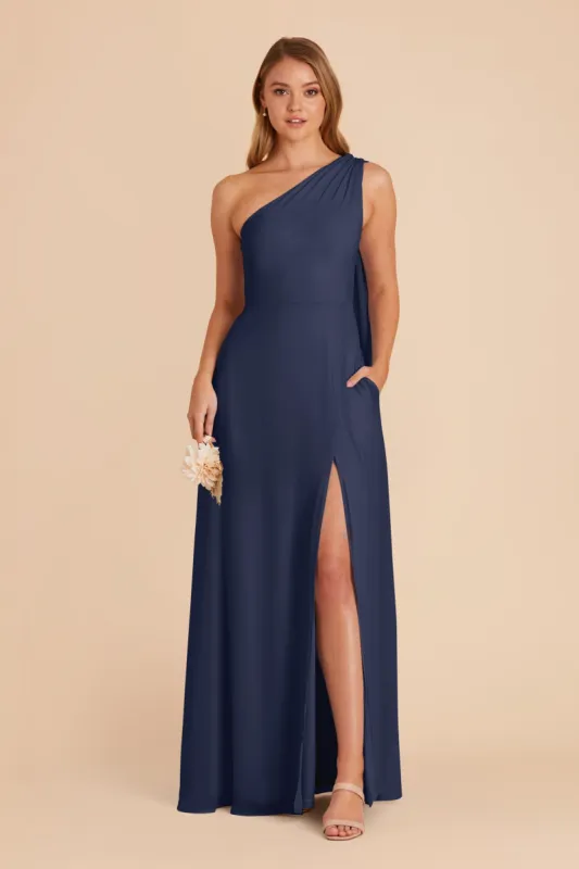 Melissa Chiffon Dress - Slate Blue sold by Birdy Grey