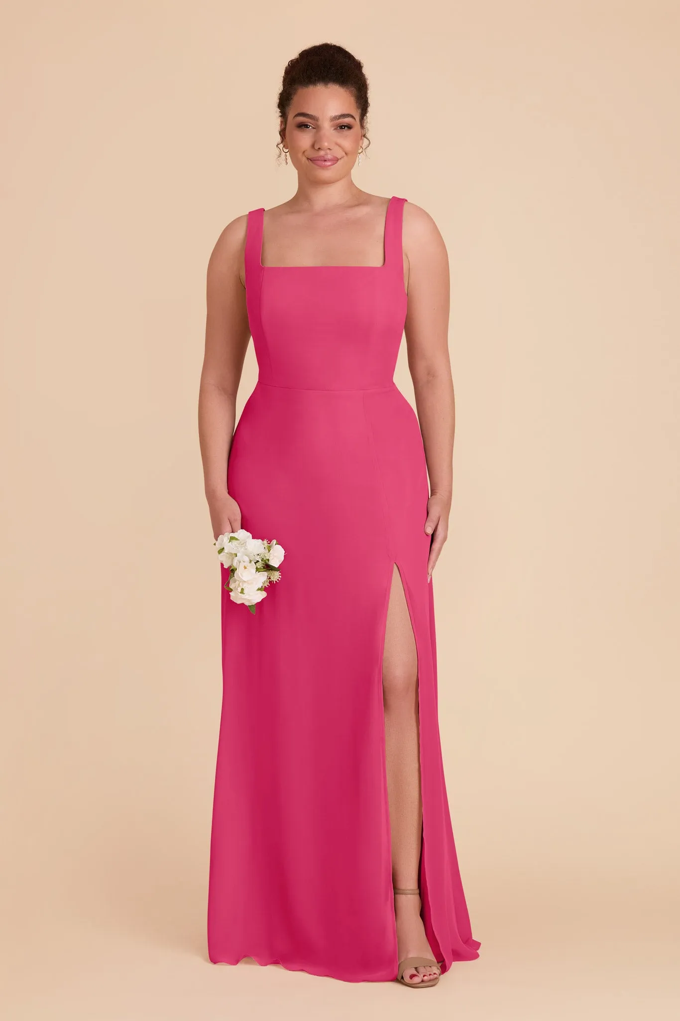 Alex Convertible Dress Chiffon - Fuchsia sold by Birdy Grey product image thumbnail 2