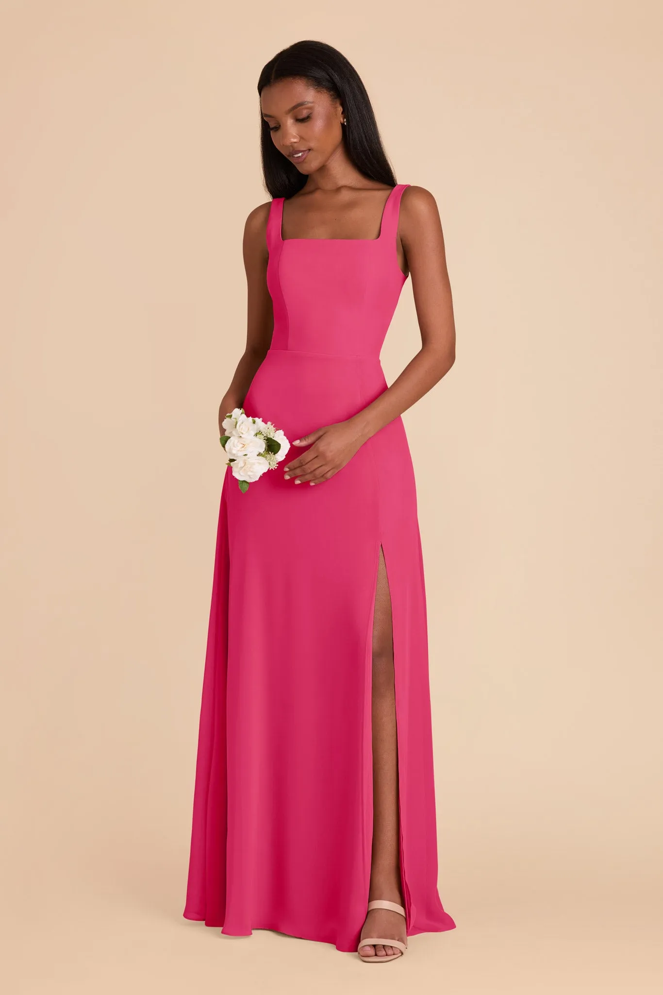 Alex Convertible Dress Chiffon - Fuchsia sold by Birdy Grey product image thumbnail 4