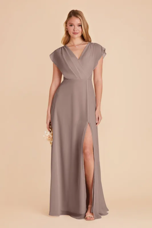 Violet Chiffon Dress - Toffee sold by Birdy Grey