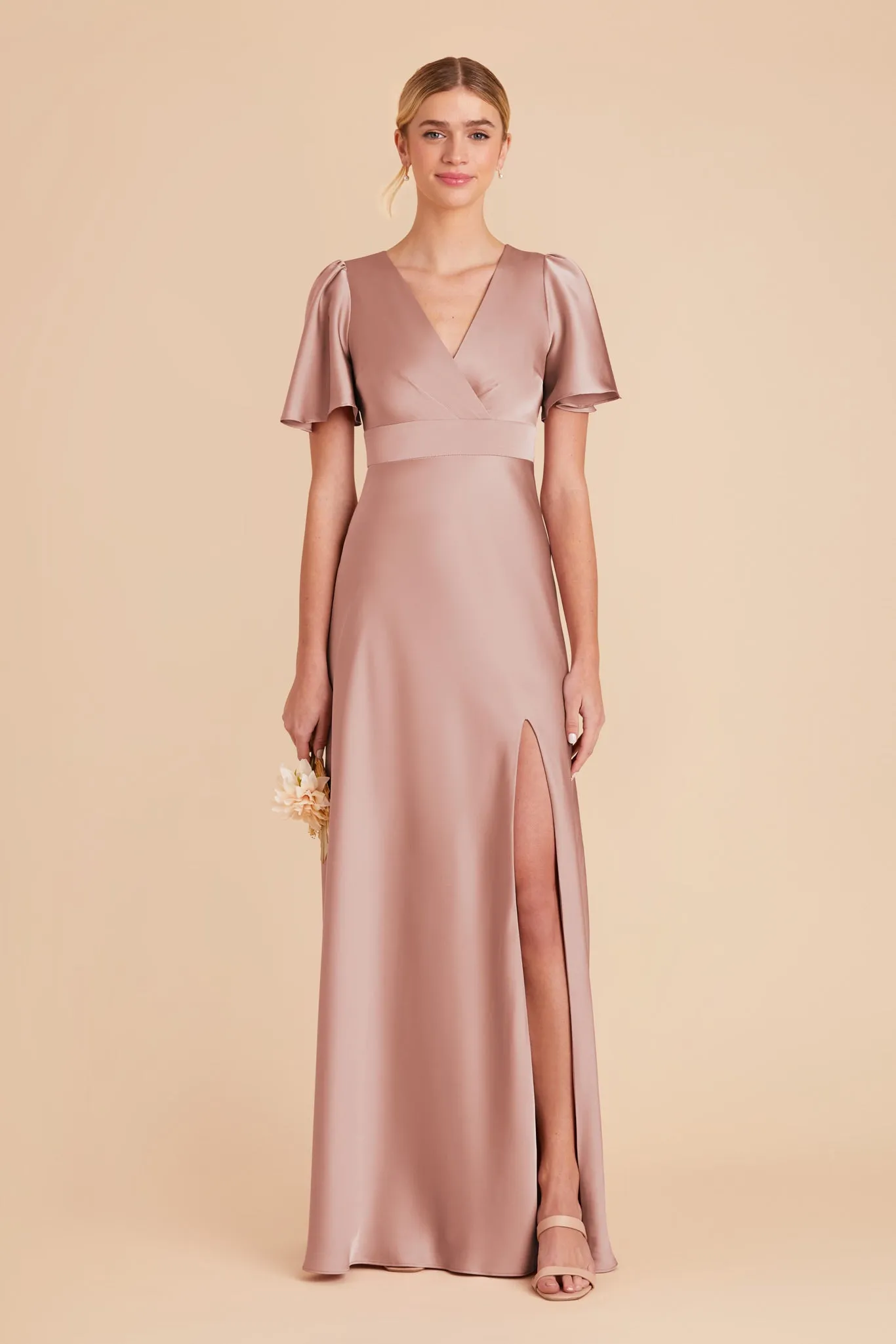 Marni Matte Satin Dress - English Rose sold by Birdy Grey