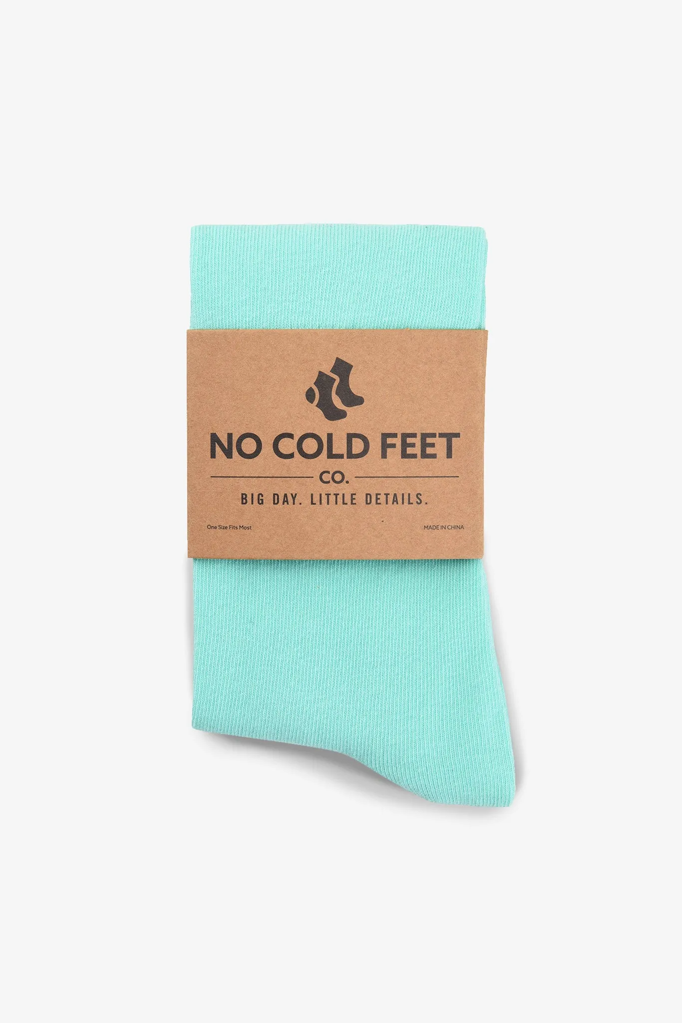 Solid Groomsmen Socks By No Cold Feet - Mint sold by Birdy Grey product image thumbnail 3