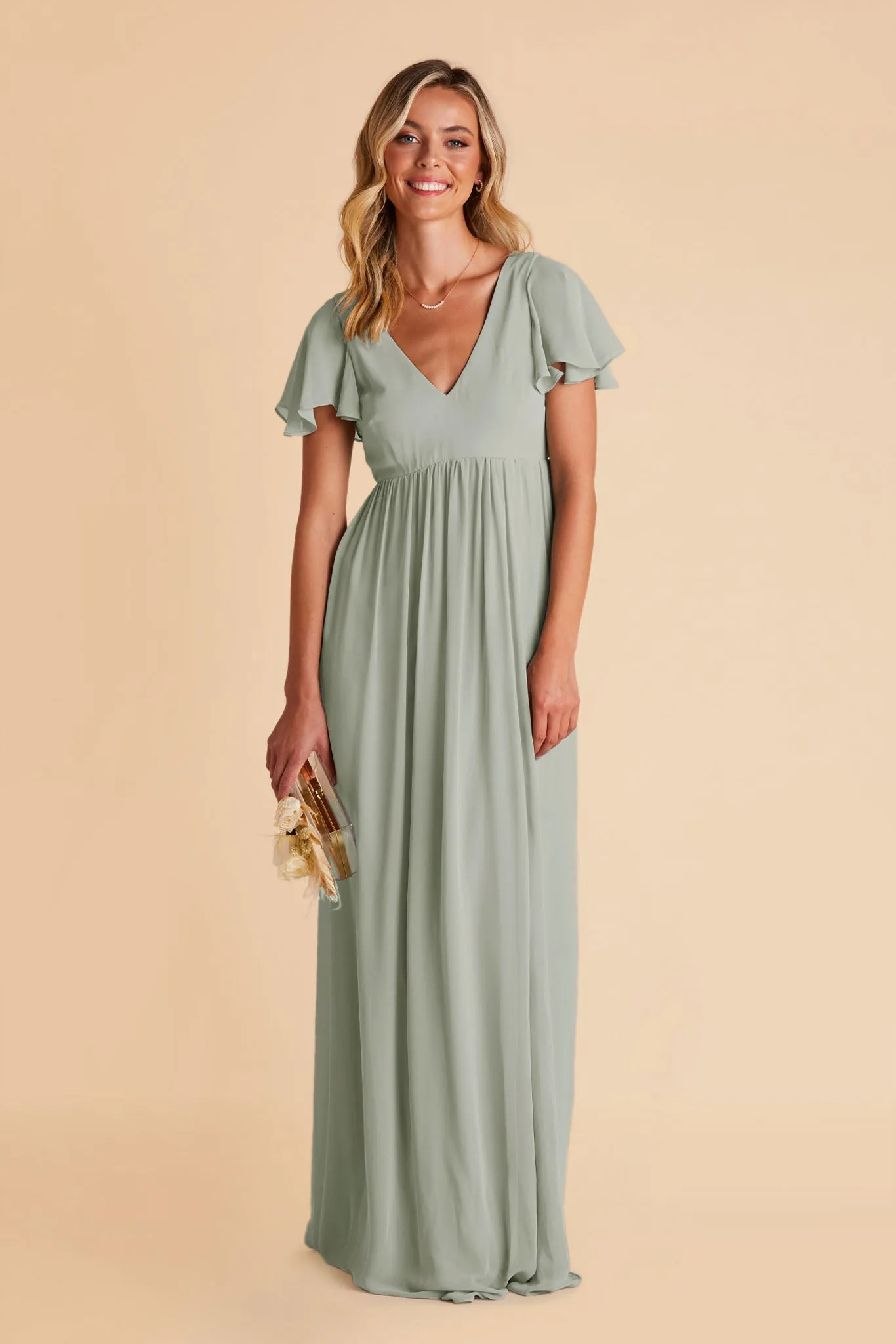 Hannah Empire Dress - Sage sold by Birdy Grey product image thumbnail 5