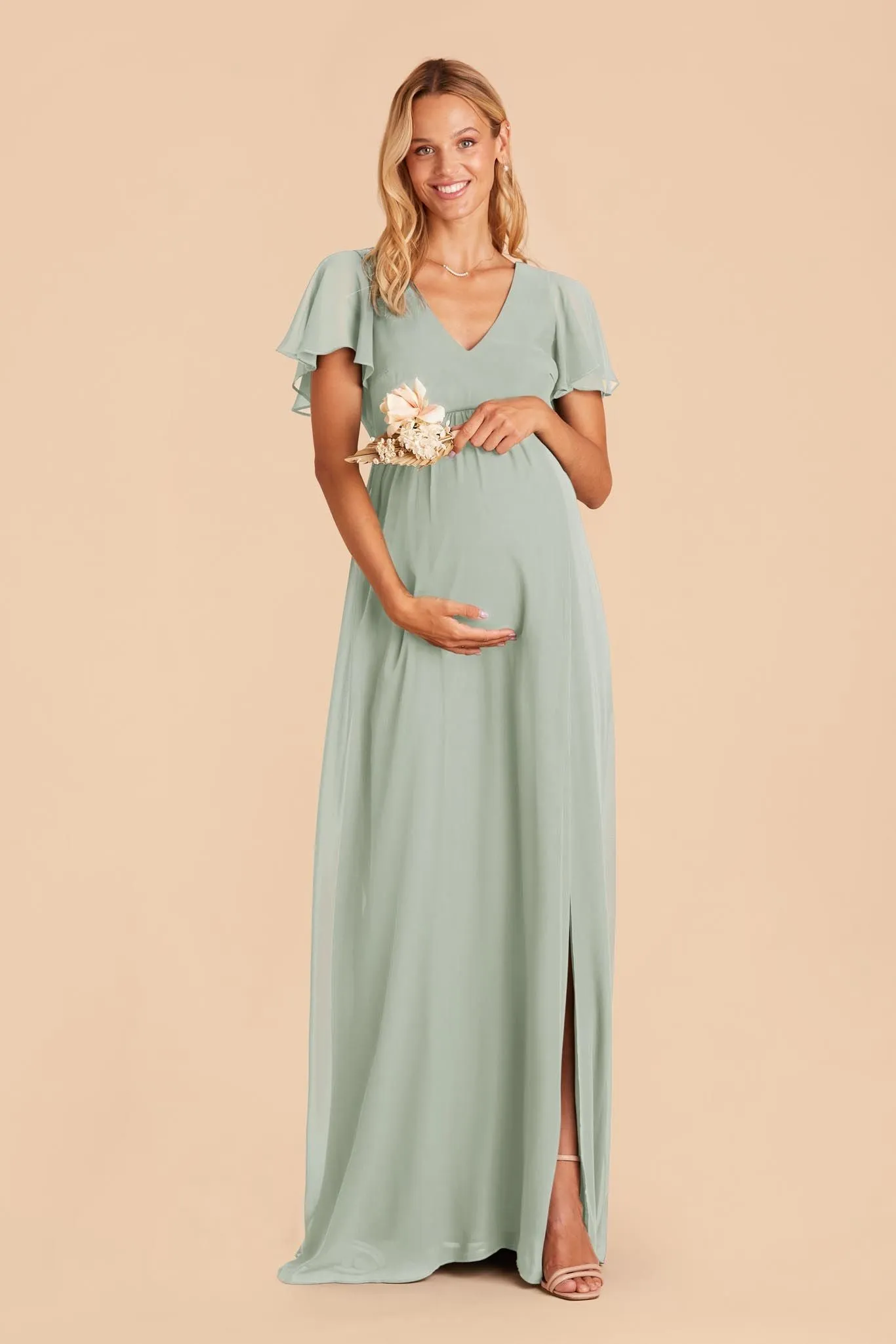 Hannah Empire Dress - Sage sold by Birdy Grey product image thumbnail 2