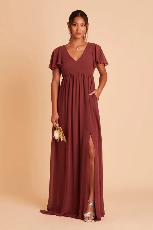 Hannah Empire Dress - Rosewood sold by Birdy Grey