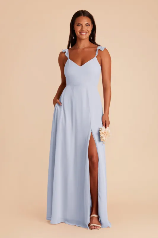 Doris Chiffon Dress - Ice Blue sold by Birdy Grey