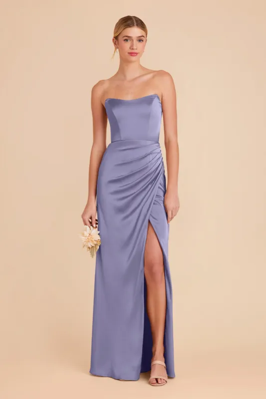Anne Matte Satin Dress - Wisteria sold by Birdy Grey