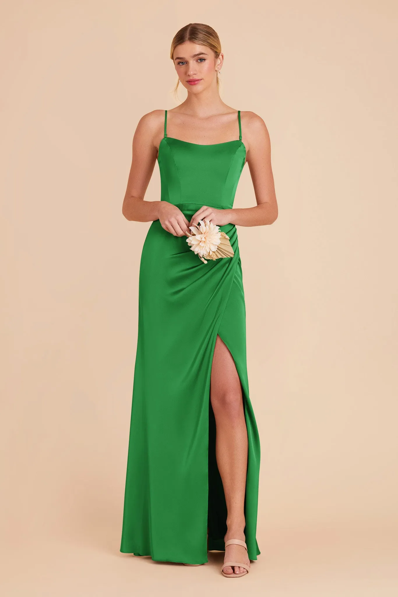 Anne Matte Satin Dress - Kelly Green sold by Birdy Grey product image thumbnail 4