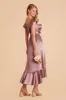 James Shiny Satin Midi Dress - Dark Mauve sold by Birdy Grey